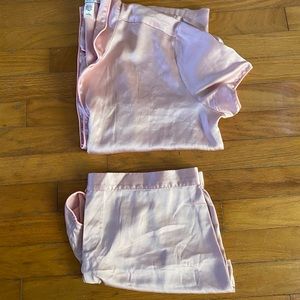 Victoria Secret Pink Satin Pajama Set